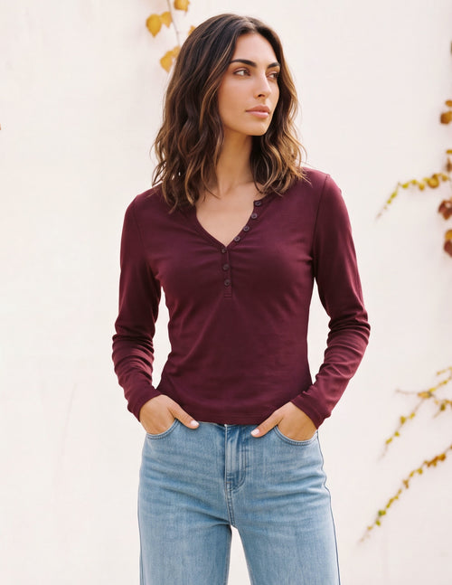 Cotton Naya Button Long Sleeve