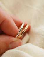 View Thick Hammered Stacking Ring