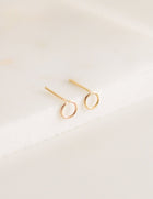 Tiny Circle Stud Earrings