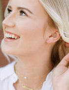 Tiny Circle Stud Earrings