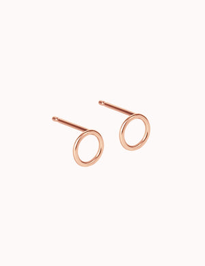 Tiny Circle Stud Earrings