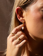 View Vesta Pearl Hoop Earrings