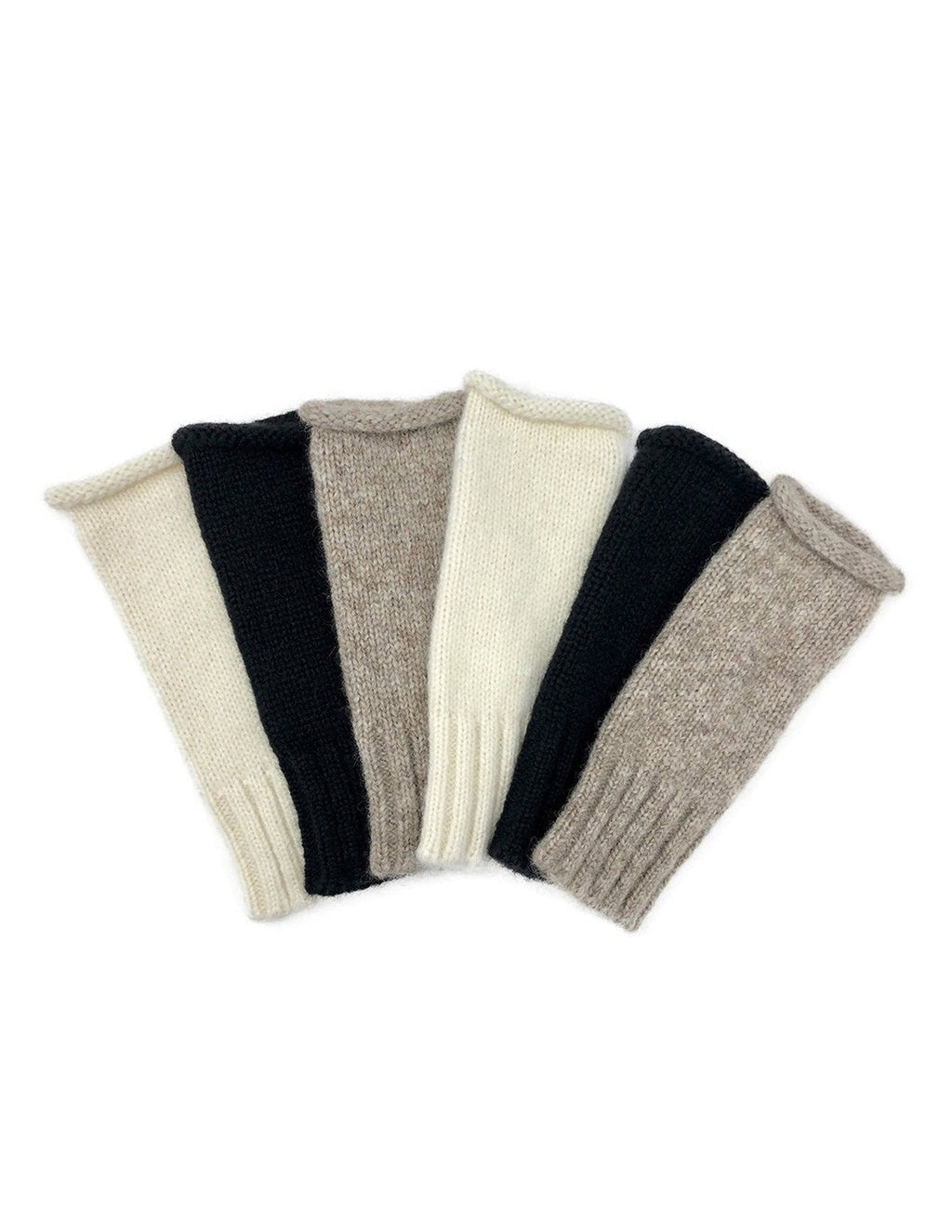 Black Essential Knit Alpaca Gloves