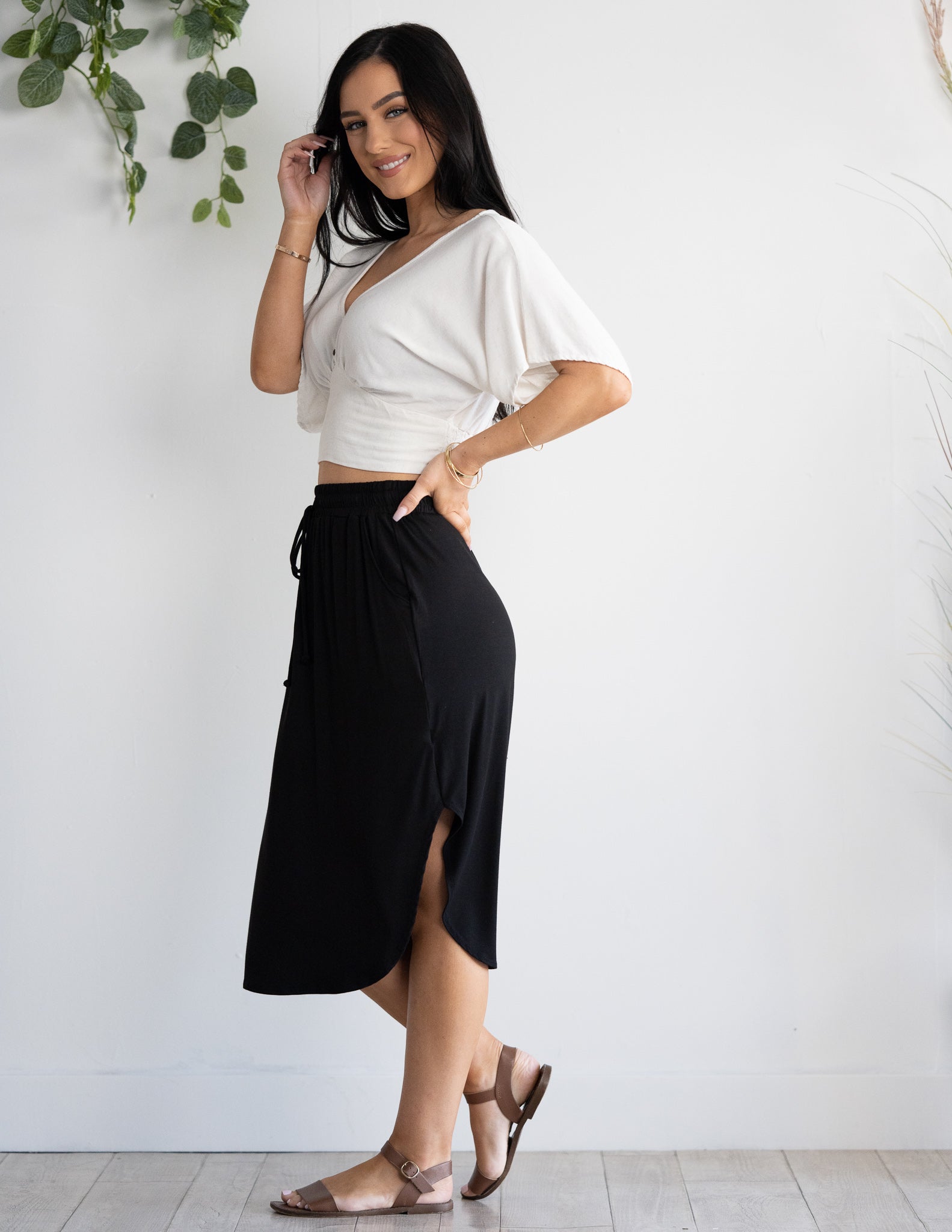 White midi outlet skirt 6.5