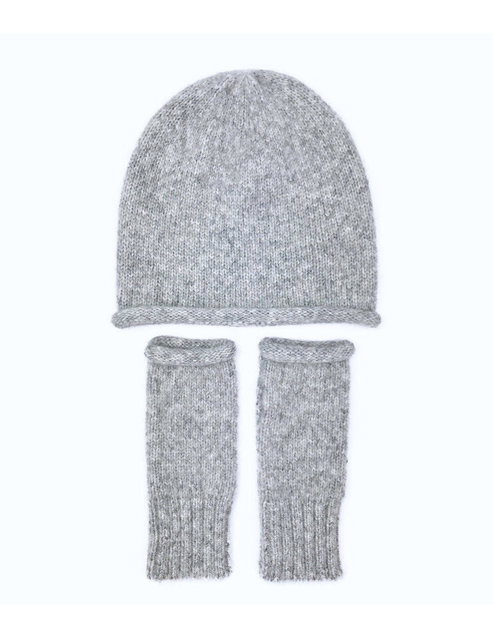 Gray Essential Knit Alpaca Gloves