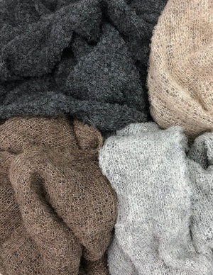 Gray Ultra Plush Alpaca Scarf