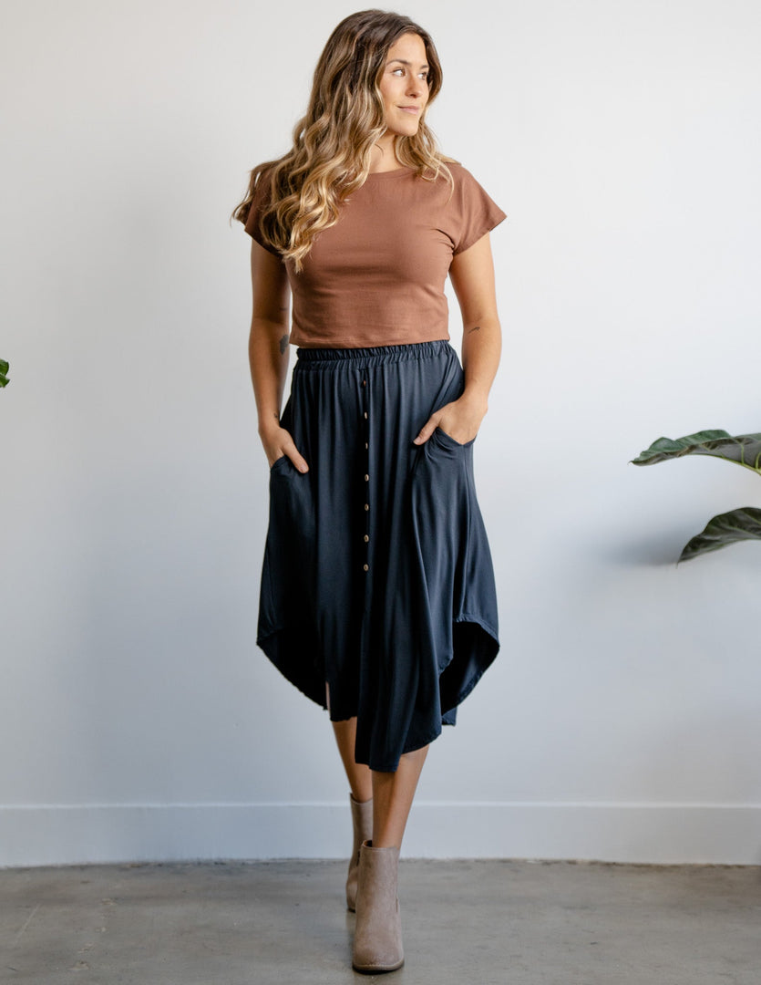 ワンピース SOLACE LONDON Women Mid Skirts OS43022IRISBLUE gwendolyn-midi-skirt-bottoms-