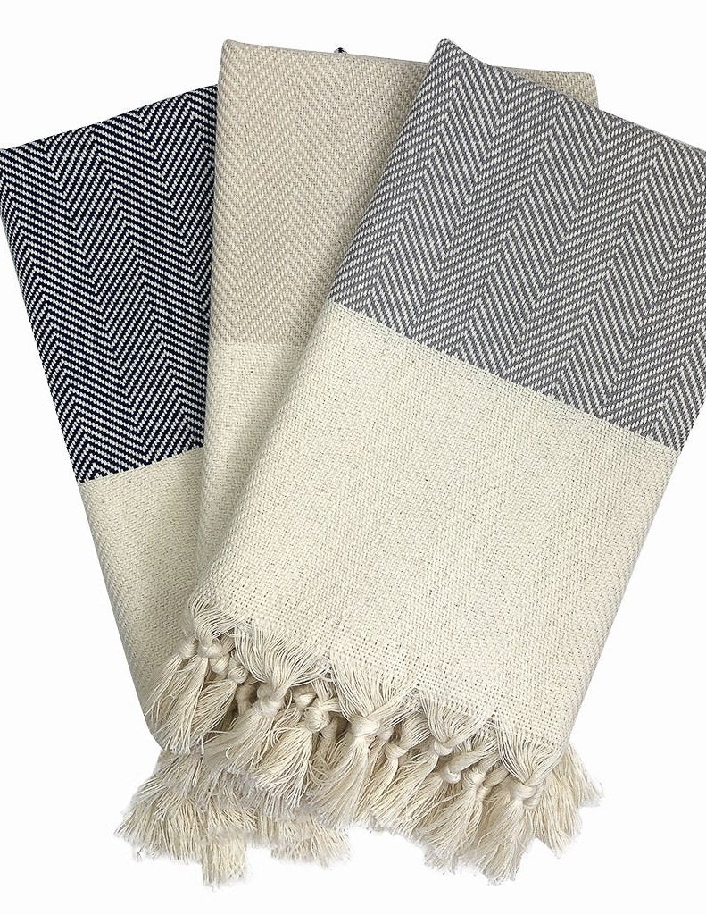 Turkish Hand Towel - Neutral Stripes