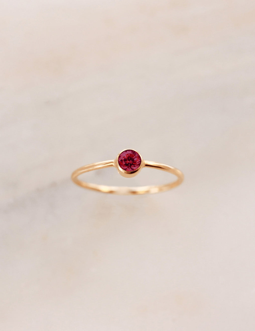 July Birthstone Ring ∙ Pink Ruby
