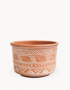 Large Hand Etched Terracotta Pot