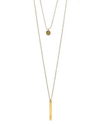 Layered Bar Bullet Necklace