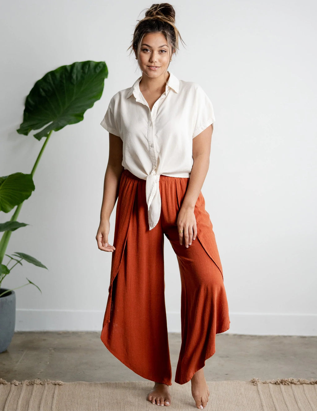 Rust colored 2025 linen pants
