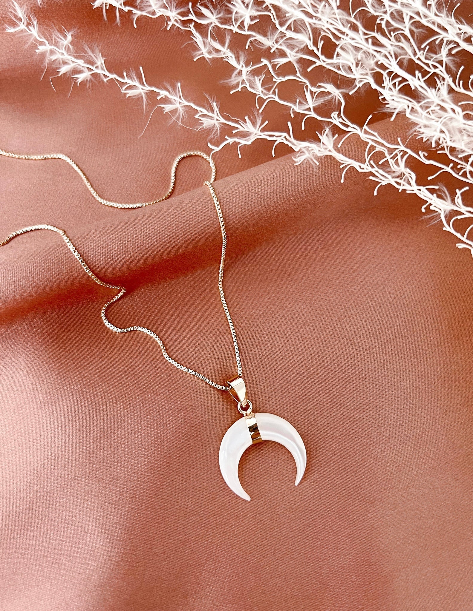 Buy Margento Jewels 925 Sterling Silver Semi Small Moon Style Charm Chain  Pendant Online