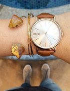 Rose Time Sawyer Watch - Brown Leather