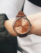 Rose Time Sawyer Watch - Brown Leather