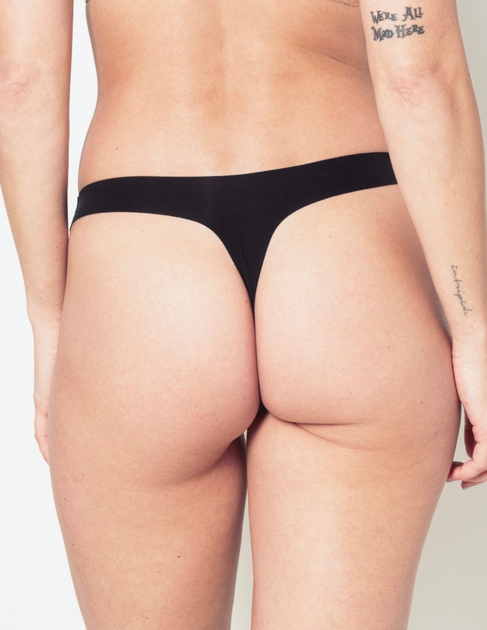Black invisible G-string